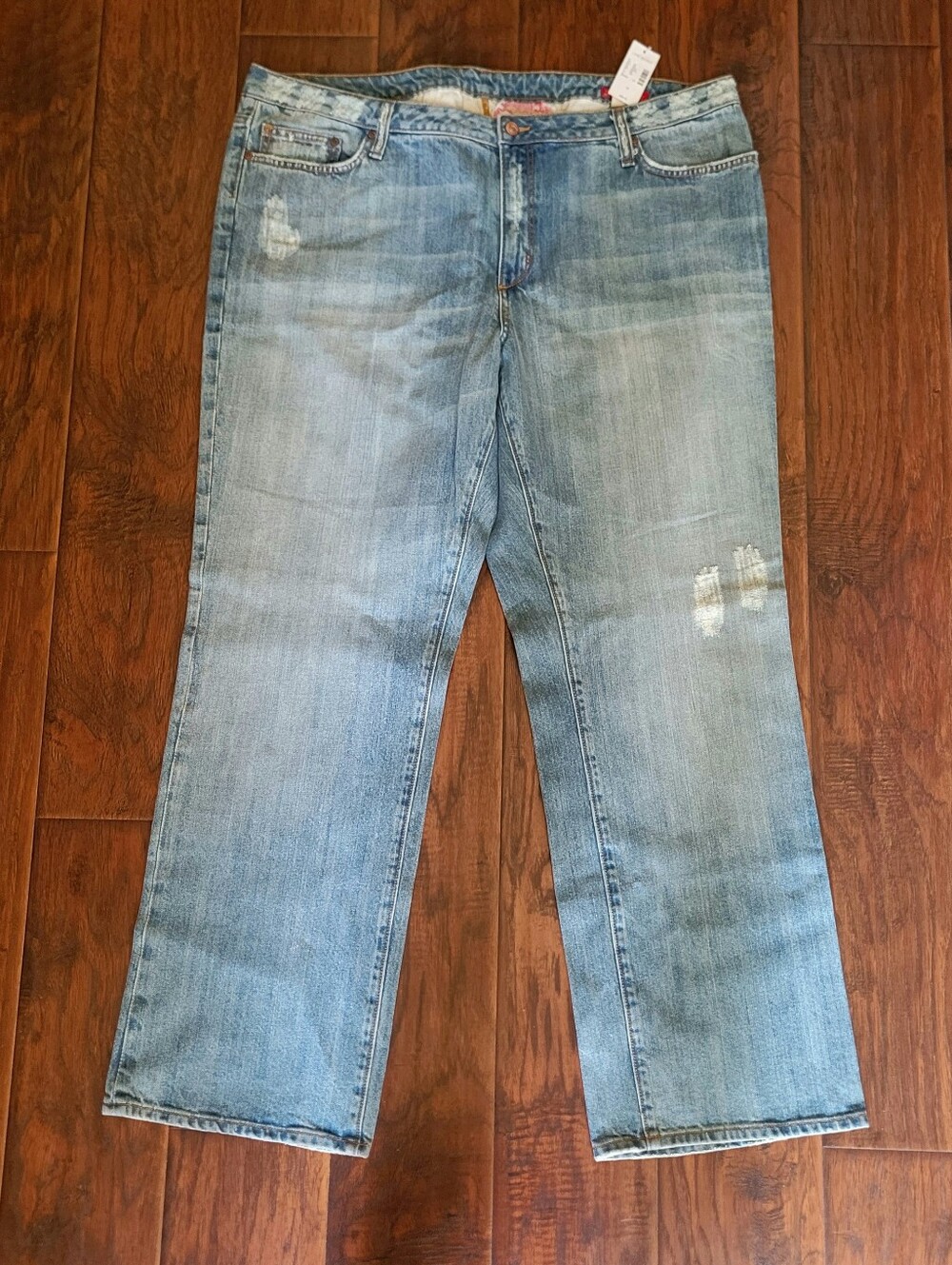 NWT Womens Lane Bryant Seven7 Jeans Size 24 Plus Size Distressed MSRP $99.50